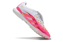 Chuteira Society Adidas Predator Elite Fold-Over Tongue TF - Branca e Rosa