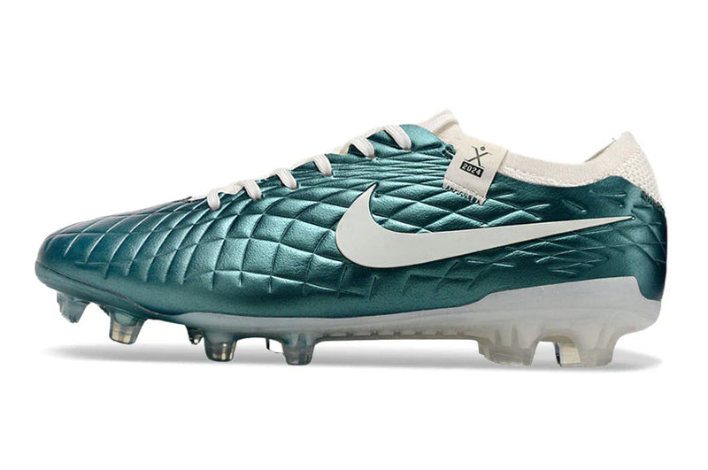 Chuteira Nike Tiempo Legend 10 FG - Azul - Edição Especial Esmerald