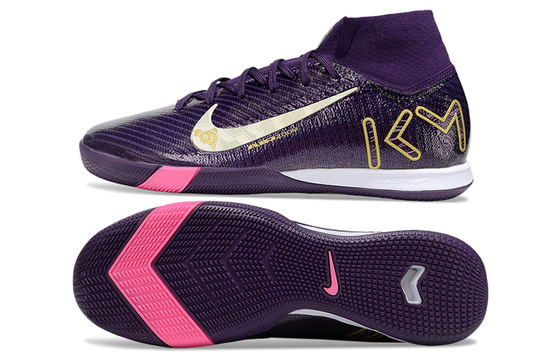Chuteira Nike Air Zoom Mercurial Superfly 10 Elite Kylian Mbappé  IC - Roxa