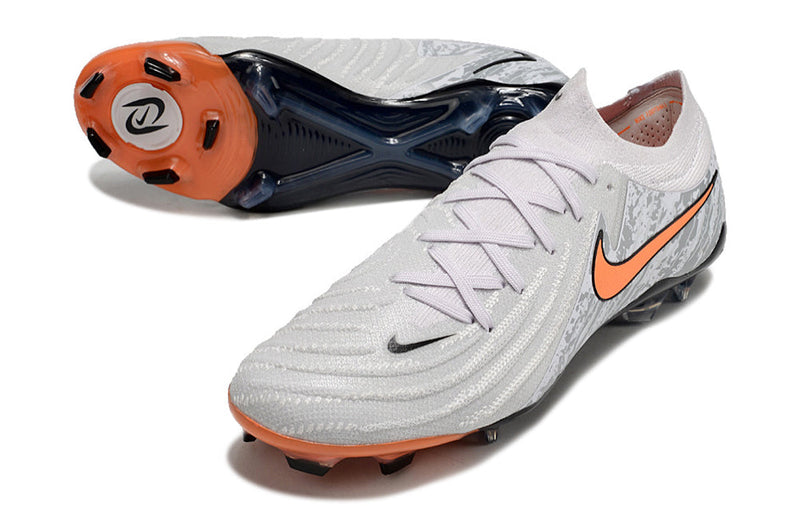 Chuteira Nike Phantom GX II FG - Cinza e Laranja