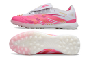 Chuteira Society Adidas Predator Elite Fold-Over Tongue TF - Branca e Rosa