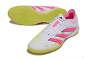 Tênis Futsal Adidas Predator Elite Fold-Over Tongue IC - Branca, Verde, Rosa e Roxa