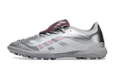 Chuteira Society Adidas Predator Elite Fold-Over Tongue TF - Prata, Branca e Vermelha
