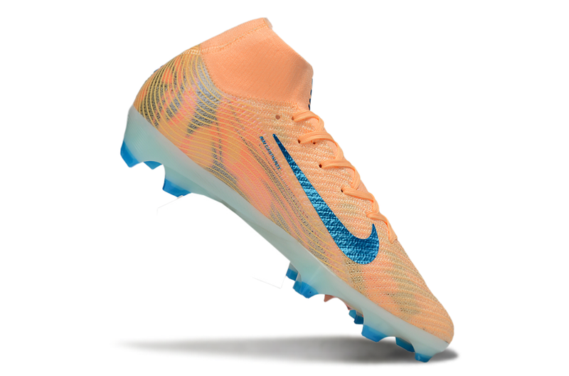 Chuteira Nike Air Zoom Mercurial Superfly 10 Elite FG - Laranja, Azul e Branca