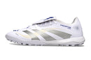 Chuteira Society Adidas Predator Elite Fold-Over Tongue TF - Branca e Prata