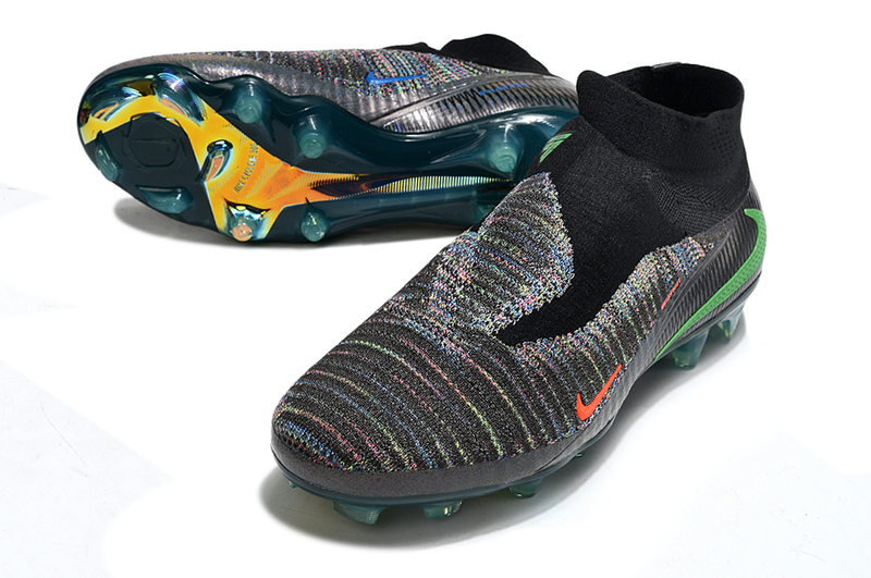 Chuteira Nike Phantom 6 Elite FG - Preto e Verde - EA FC