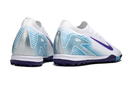 Chuteira Society Nike Air Zoom Mercurial Vapor 16 Elite TF - Branca, Azul e Roxa