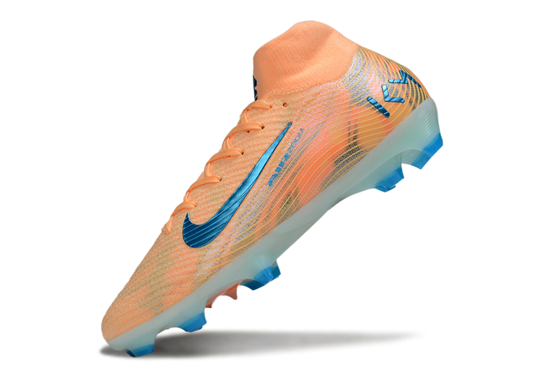 Chuteira Nike Air Zoom Mercurial Superfly 10 Elite FG - Laranja, Azul e Branca