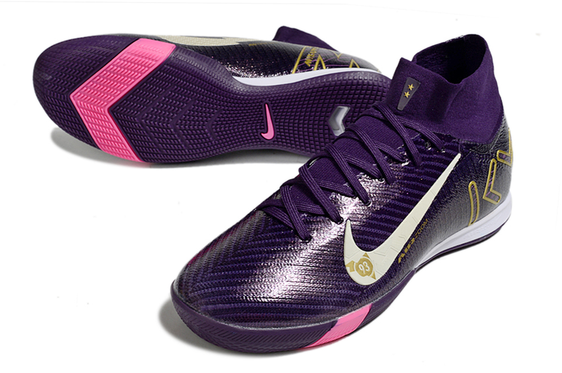 Chuteira Nike Air Zoom Mercurial Superfly 10 Elite Kylian Mbappé  IC - Roxa