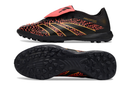Chuteira Society Adidas Predator Elite Fold-Over Tongue TF - Preta, Laranja e Dourada