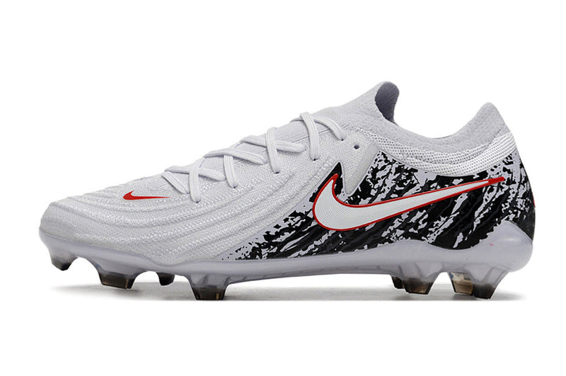 Chuteira Nike Phantom GX II FG - Branca, Preta e Vermelha