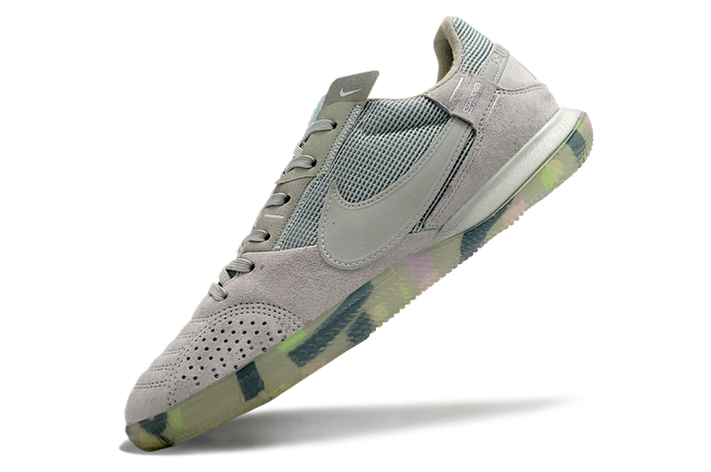 Tênis Futsal Nike Street Gato IC - Cinza e Verde