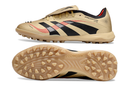 Chuteira Society Adidas Predator Elite Fold-Over Tongue TF - Dourada, Preta e Vermelha