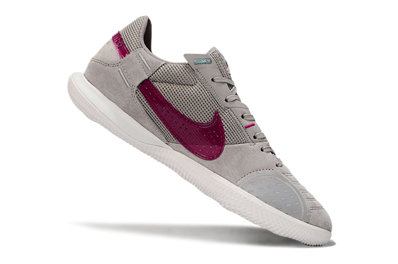 Tênis Futsal Nike Street Gato IC - Cinza e Vinho