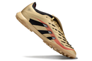 Chuteira Society Adidas Predator Elite Fold-Over Tongue TF - Dourada, Preta e Vermelha