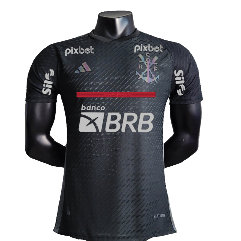 Camisa Flamengo 23/24 III Third - Todos os Patrocínios - Versão Jogador