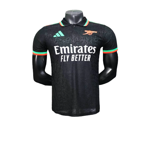 Camisa Arsenal 25/26 Treino - Preta - Versão Jogador