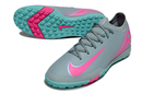 Chuteira Society Nike Air Zoom Mercurial Vapor 16 Elite TF - Azul e Rosa