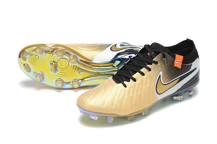 Chuteira Nike Tiempo Legend 10 FG - Dourada - Edição Especial